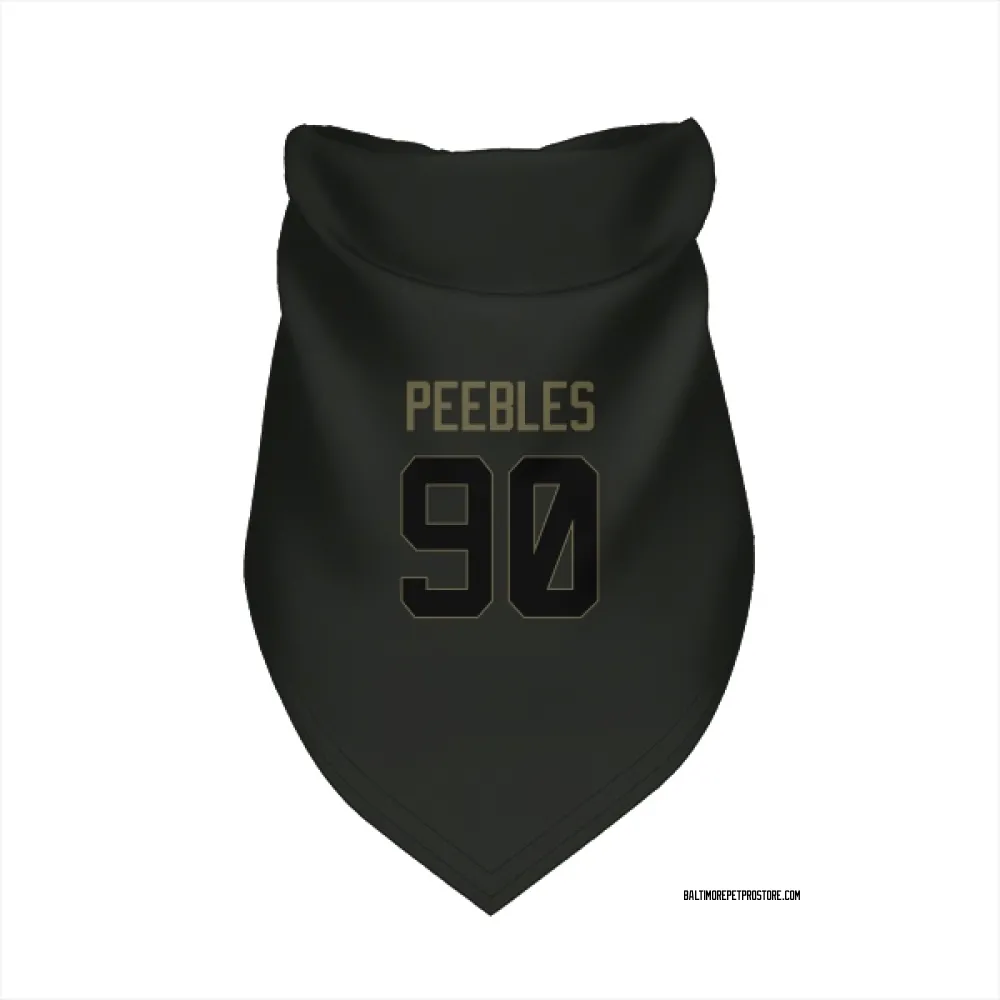 Baltimore Ravens Aeneas Peebles Black Service Pet Bandana for Dog & Cat