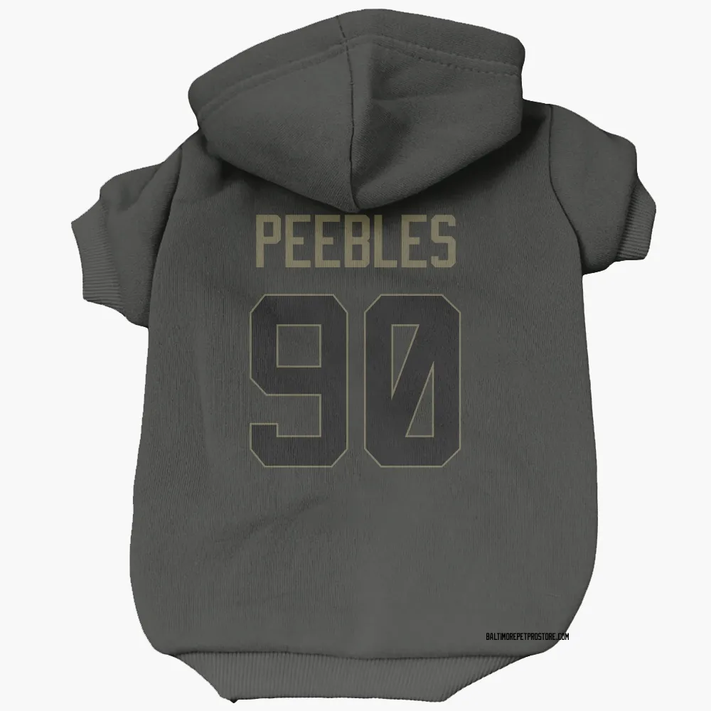 Baltimore Ravens Aeneas Peebles Black Service Pet Hoodie for Dog & Cat