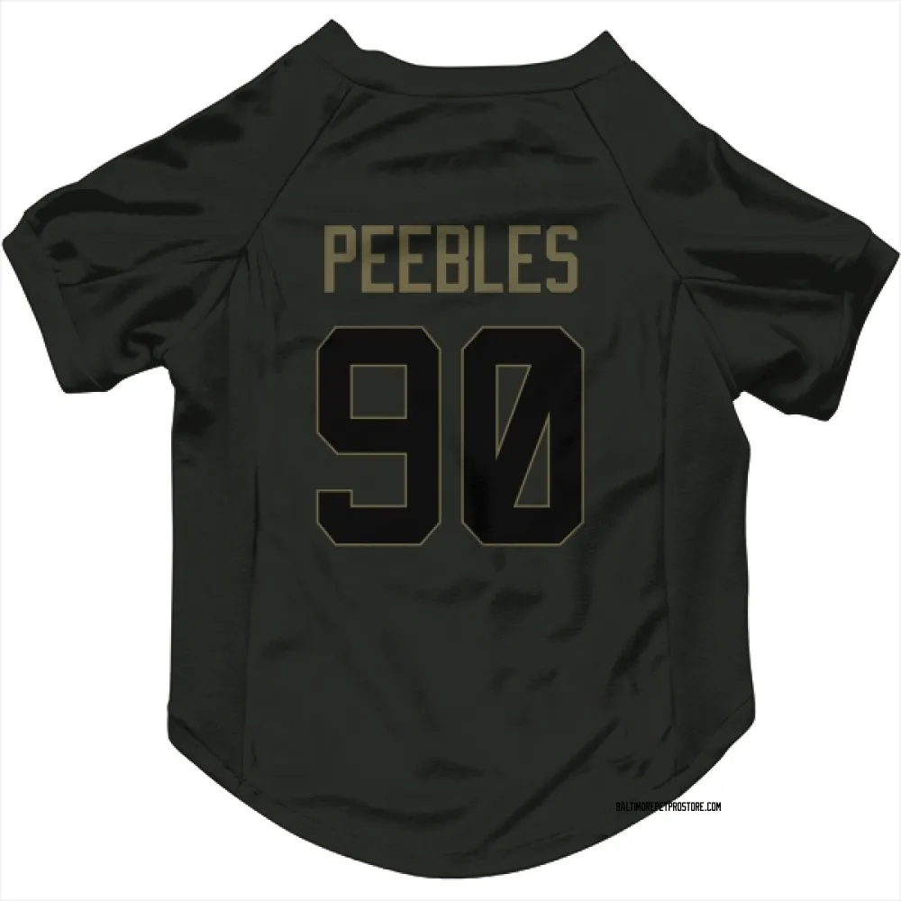 Baltimore Ravens Aeneas Peebles Black Service Pet Jersey for Dog & Cat