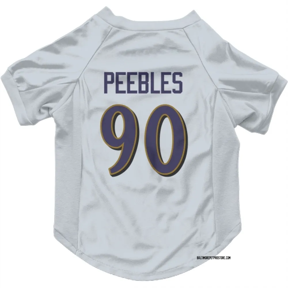 Baltimore Ravens Aeneas Peebles White Pet Jersey for Dog & Cat