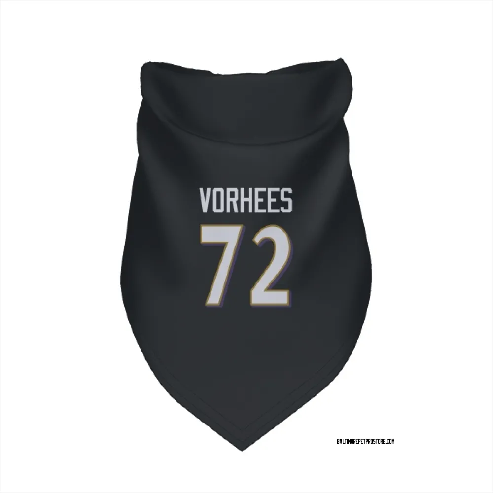 Baltimore Ravens Andrew Vorhees Black Pet Bandana for Dog & Cat