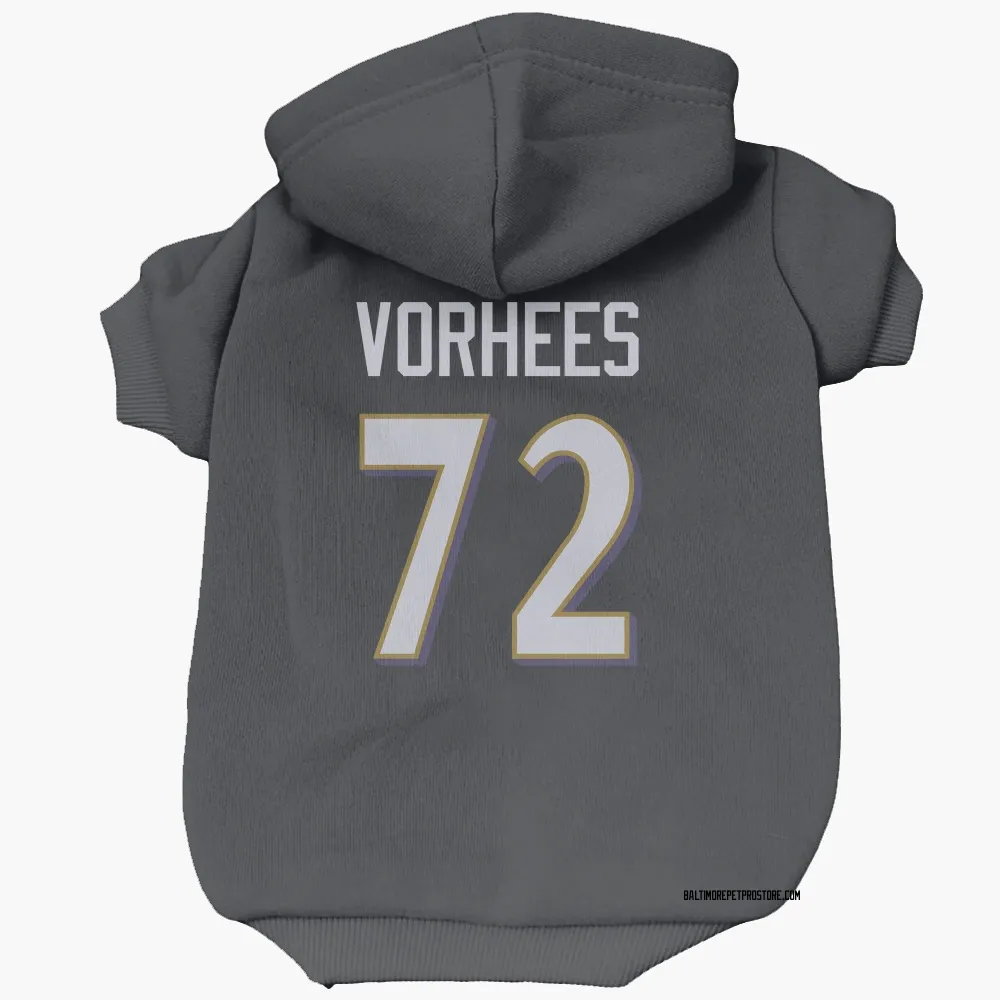 Baltimore Ravens Andrew Vorhees Black Pet Hoodie for Dog & Cat