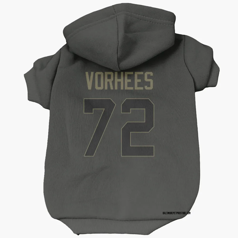 Baltimore Ravens Andrew Vorhees Black Service Pet Hoodie for Dog & Cat
