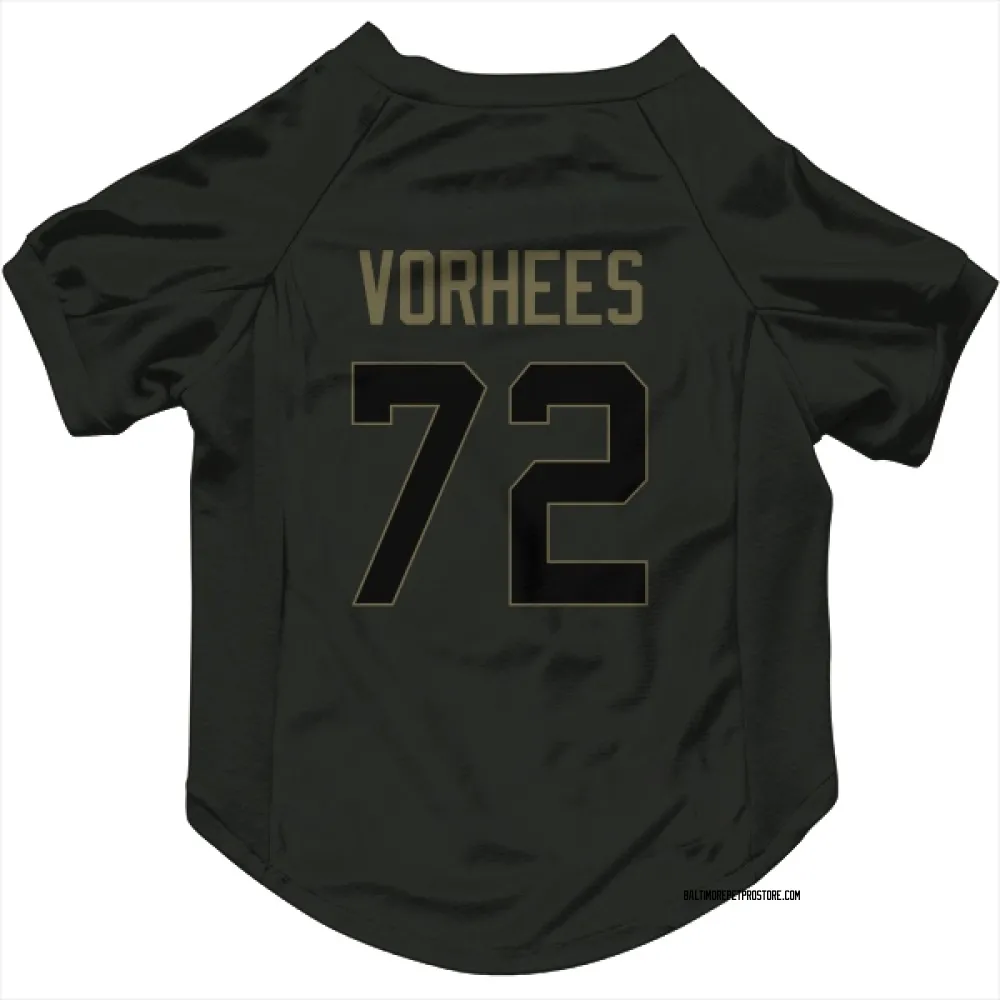 Baltimore Ravens Andrew Vorhees Black Service Pet Jersey for Dog & Cat