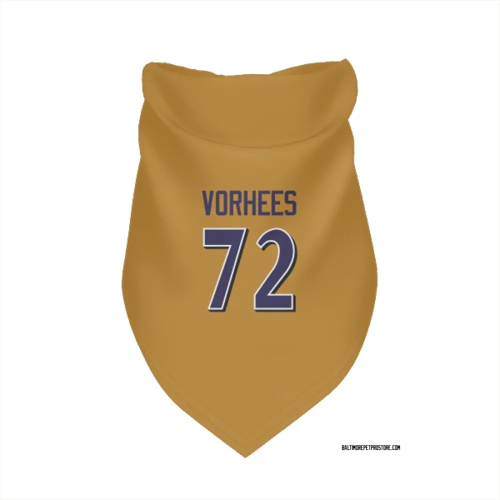 Baltimore Ravens Andrew Vorhees Gold Pet Bandana for Dog & Cat