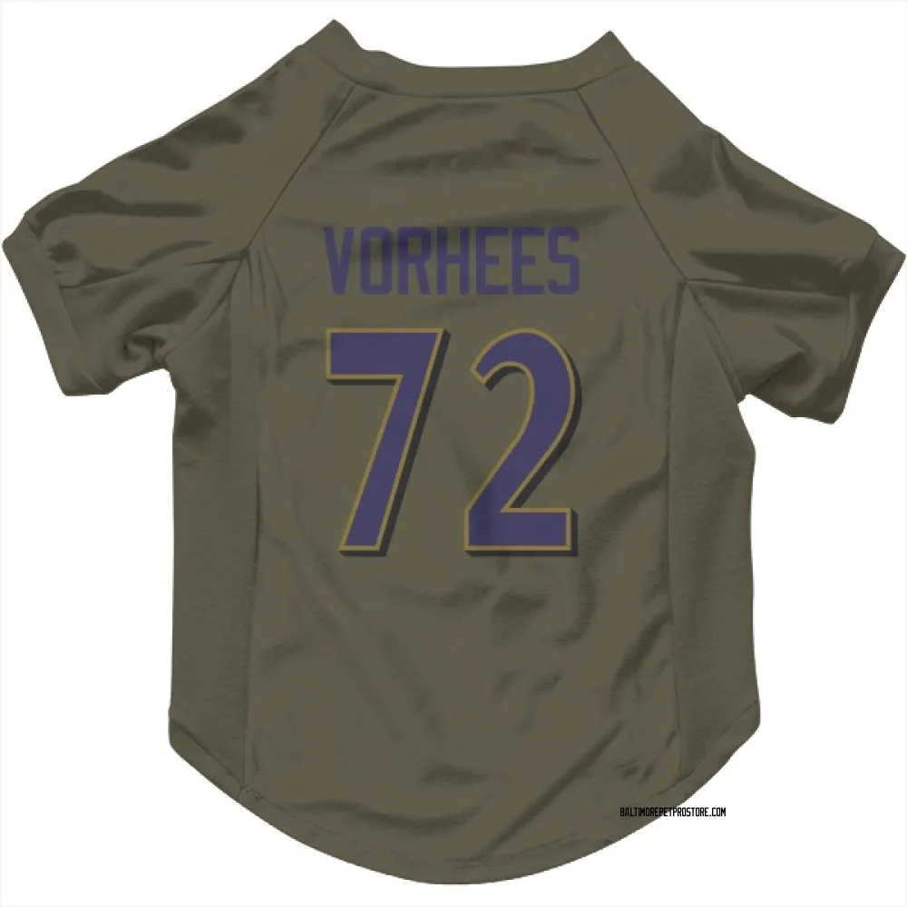 Baltimore Ravens Andrew Vorhees Olive Pet Jersey for Dog & Cat