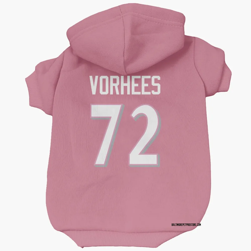 Baltimore Ravens Andrew Vorhees Pink Pet Hoodie for Dog & Cat