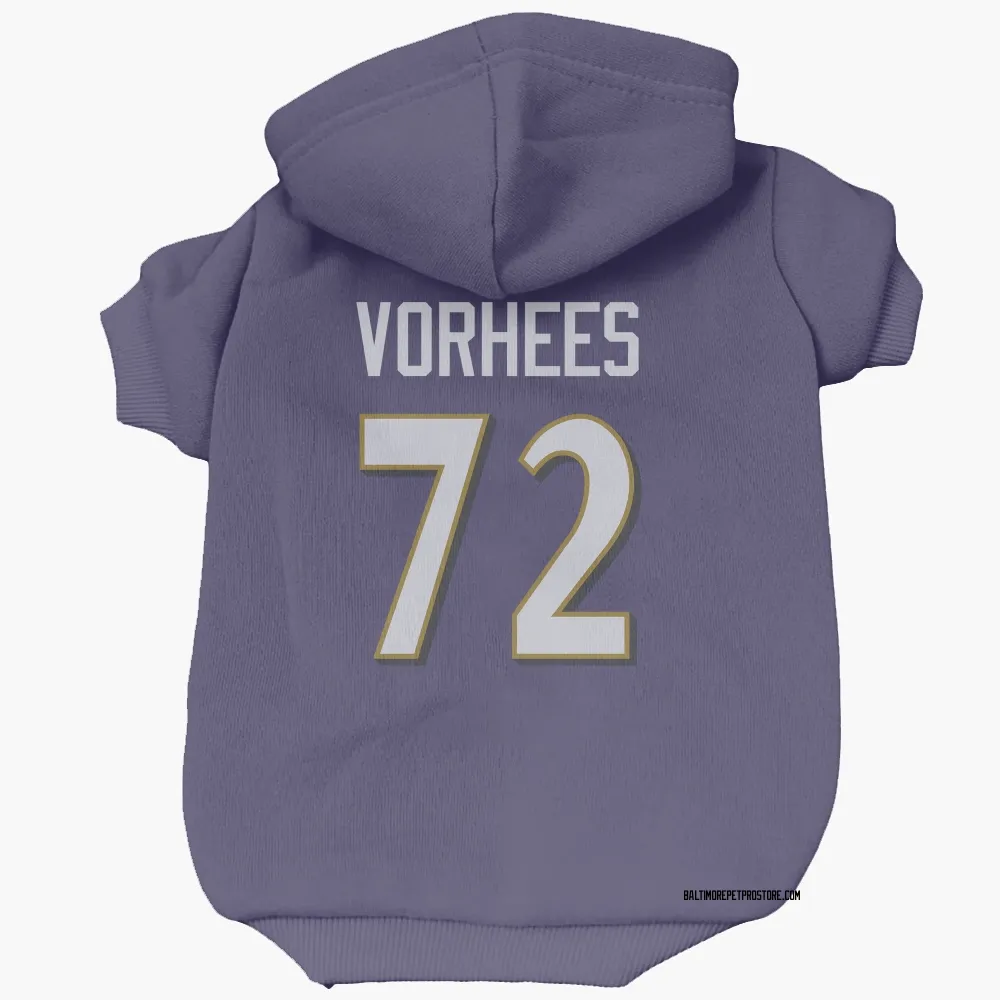 Baltimore Ravens Andrew Vorhees Purple Pet Hoodie for Dog & Cat
