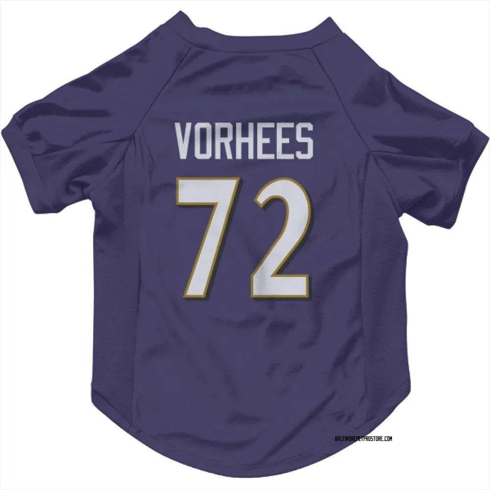 Baltimore Ravens Andrew Vorhees Purple Pet Jersey for Dog & Cat