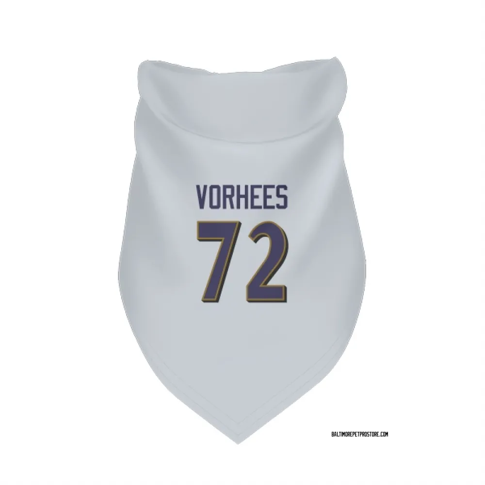 Baltimore Ravens Andrew Vorhees White Pet Bandana for Dog & Cat