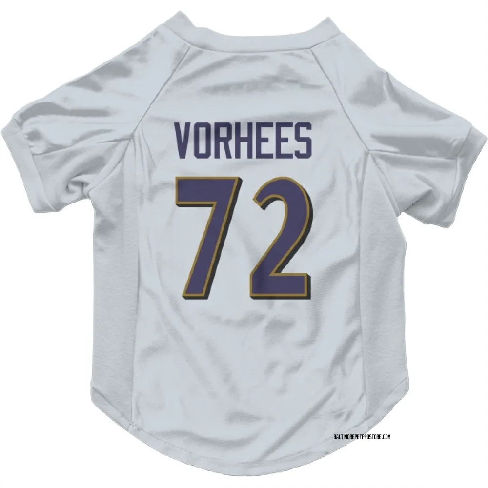 Baltimore Ravens Andrew Vorhees White Pet Jersey for Dog & Cat