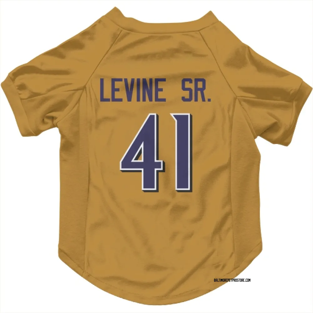 Baltimore Ravens Anthony Levine Sr. Gold Pet Jersey for Dog & Cat