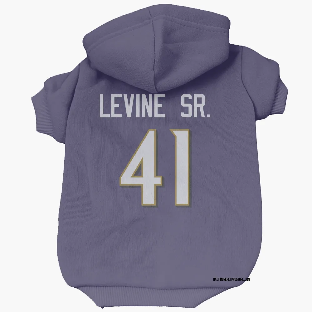 Baltimore Ravens Anthony Levine Sr. Purple Pet Hoodie for Dog & Cat
