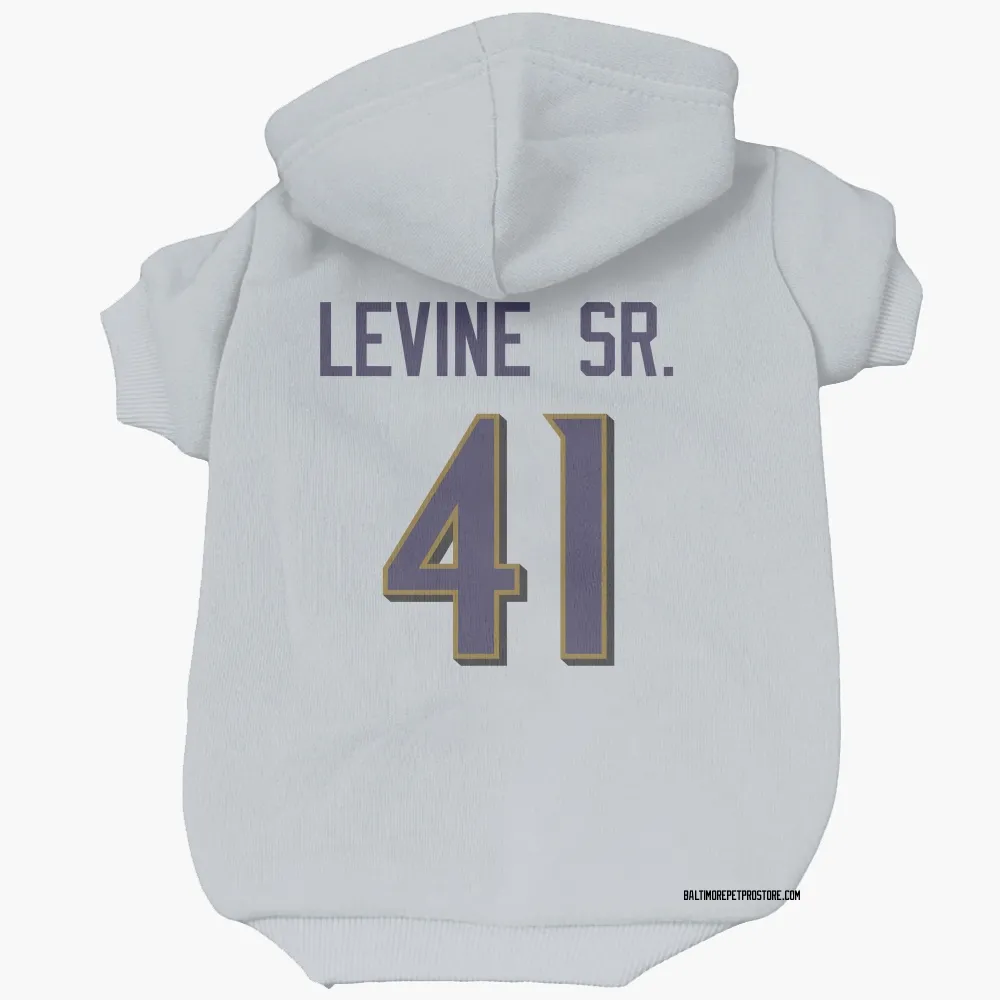 Baltimore Ravens Anthony Levine Sr. White Pet Hoodie for Dog & Cat