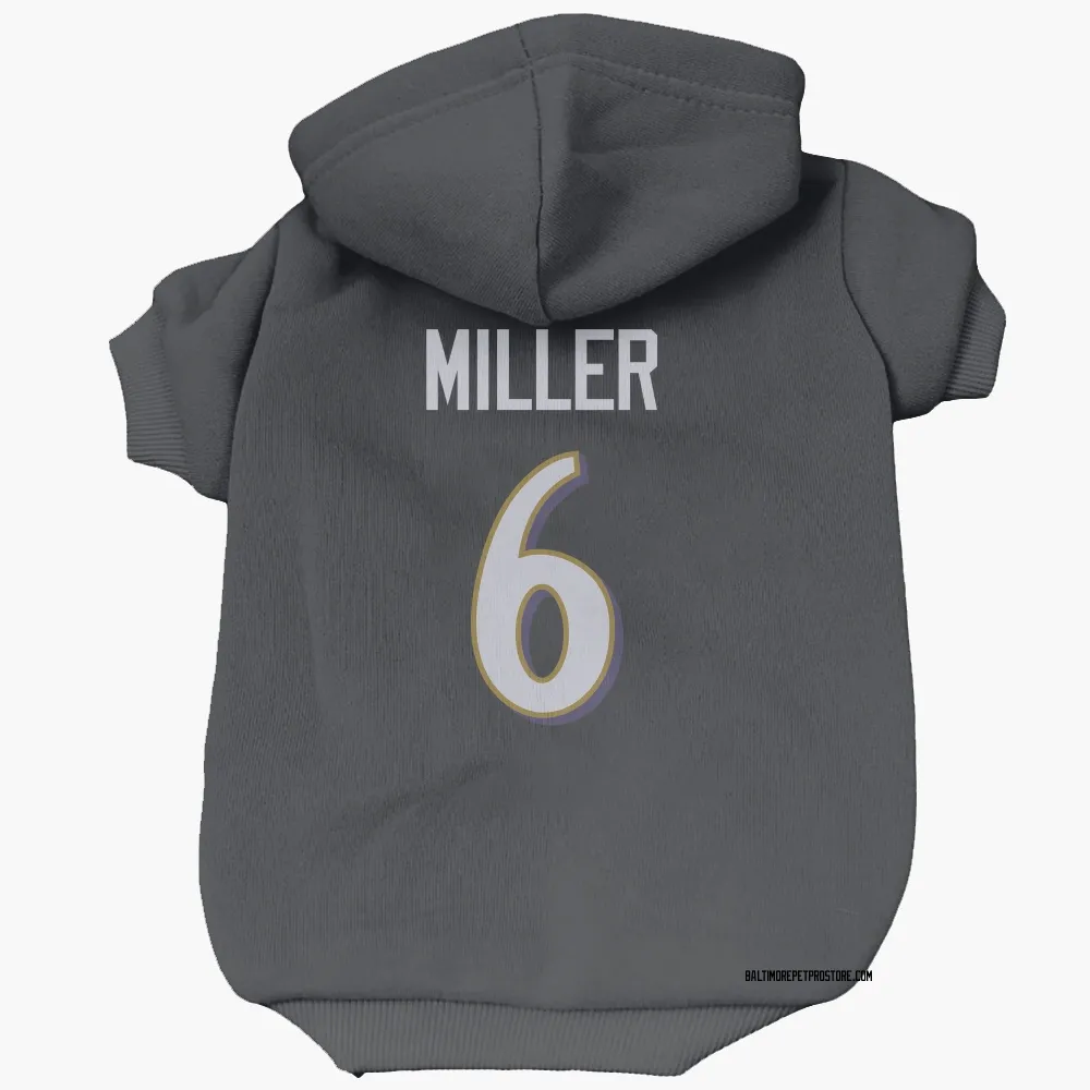 Baltimore Ravens Anthony Miller Black Pet Hoodie for Dog & Cat
