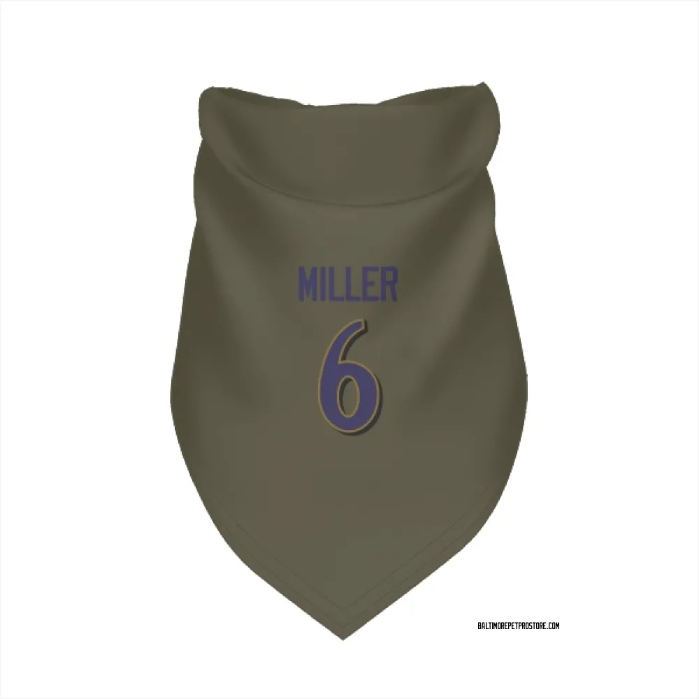 Baltimore Ravens Anthony Miller Olive Pet Bandana for Dog & Cat