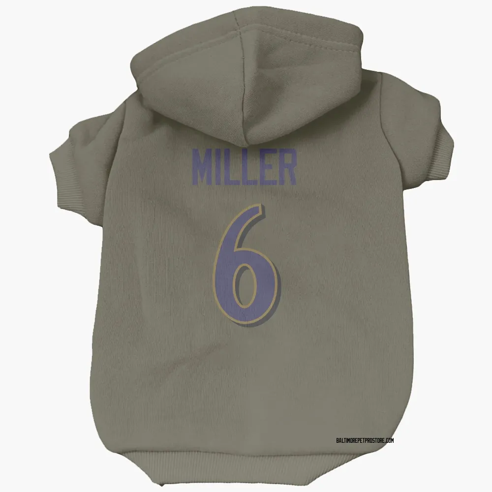 Baltimore Ravens Anthony Miller Olive Pet Hoodie for Dog & Cat