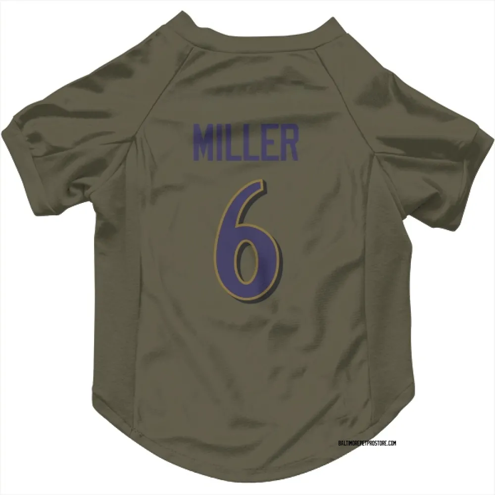 Baltimore Ravens Anthony Miller Olive Pet Jersey for Dog & Cat