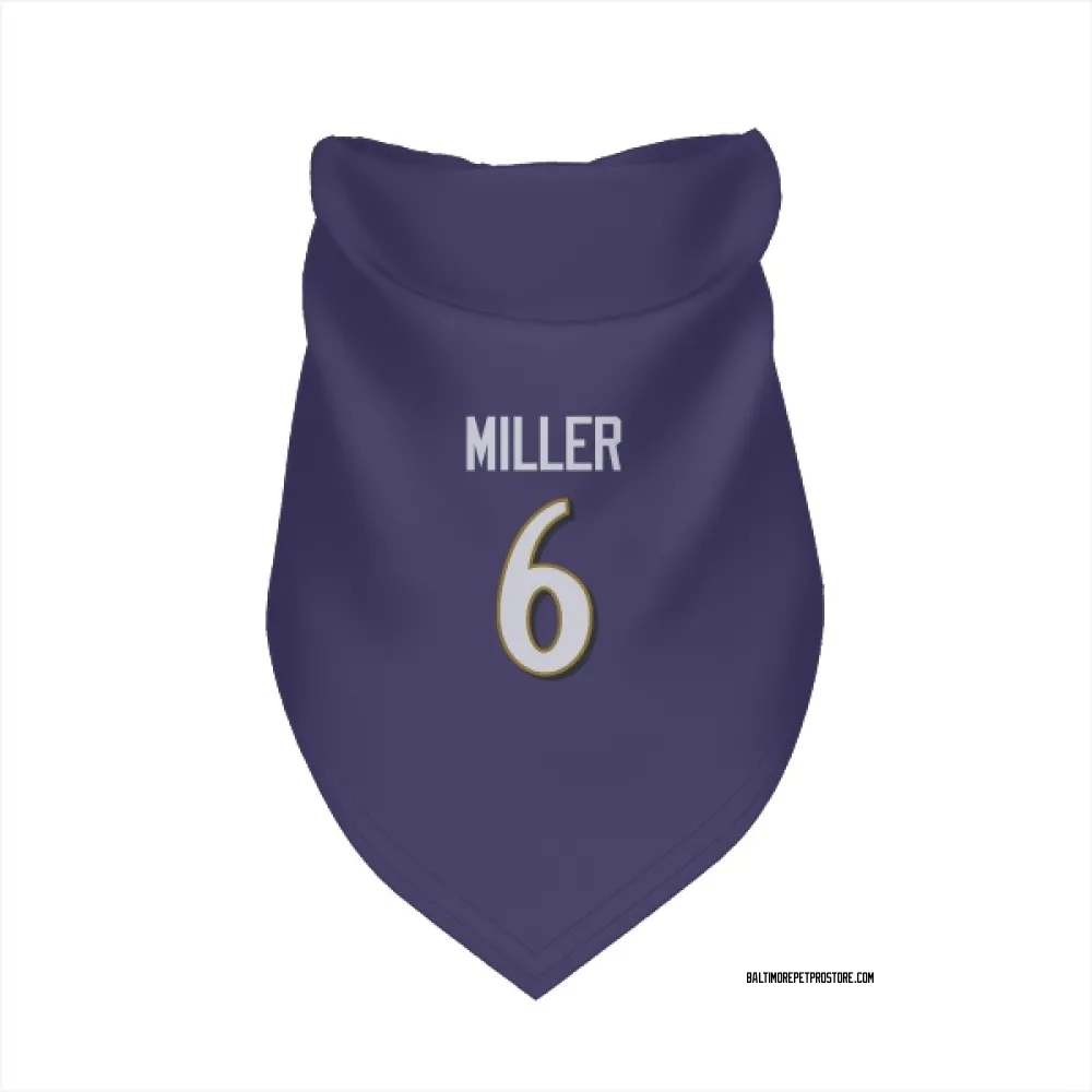 Baltimore Ravens Anthony Miller Purple Pet Bandana for Dog & Cat
