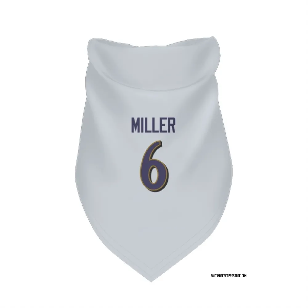 Baltimore Ravens Anthony Miller White Pet Bandana for Dog & Cat