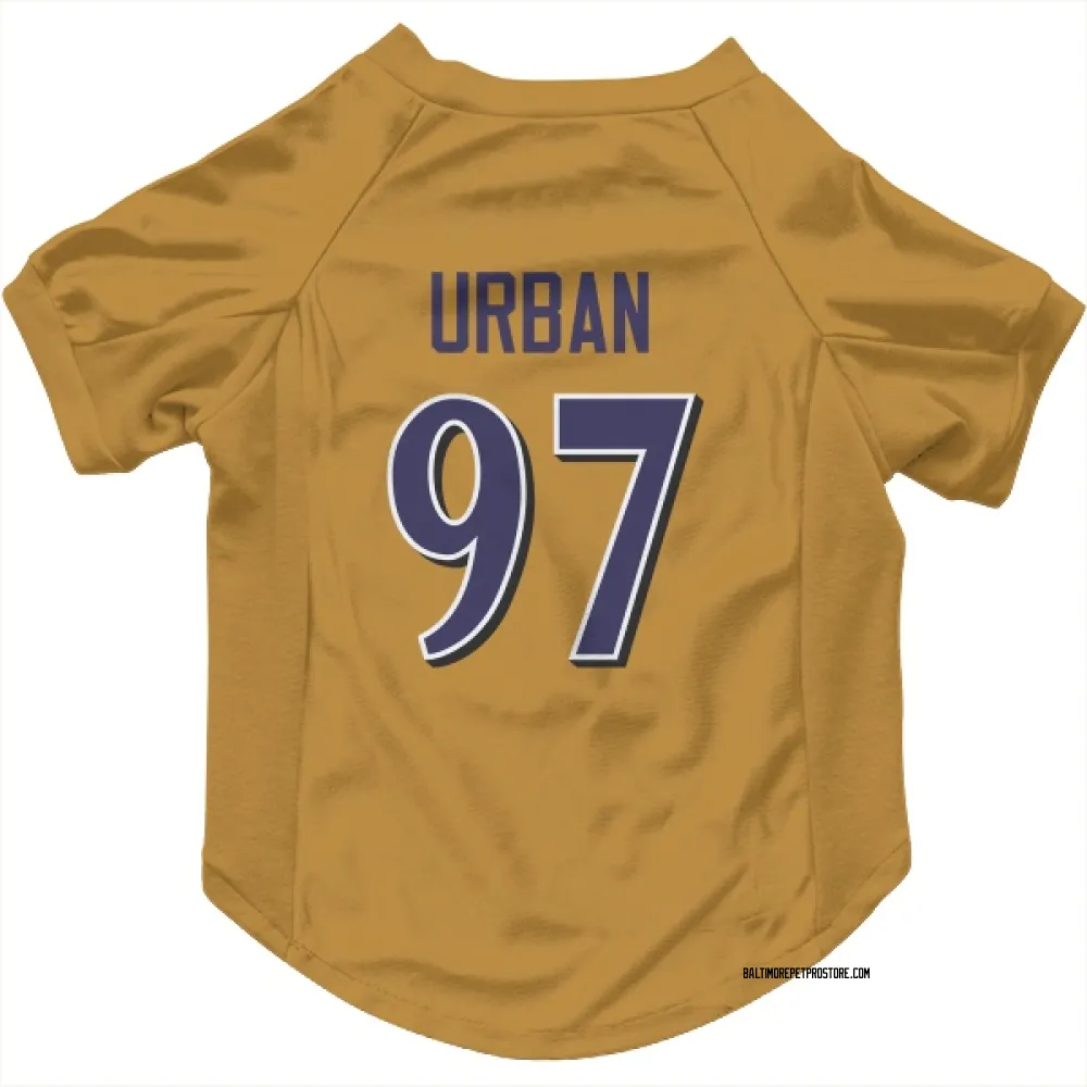 Baltimore Ravens Brent Urban Gold Pet Jersey for Dog & Cat