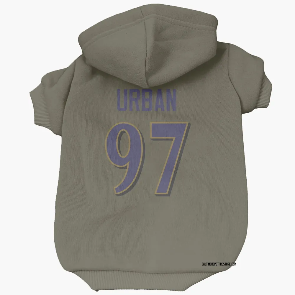 Baltimore Ravens Brent Urban Olive Pet Hoodie for Dog & Cat