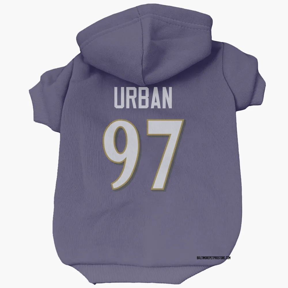 Baltimore Ravens Brent Urban Purple Pet Hoodie for Dog & Cat