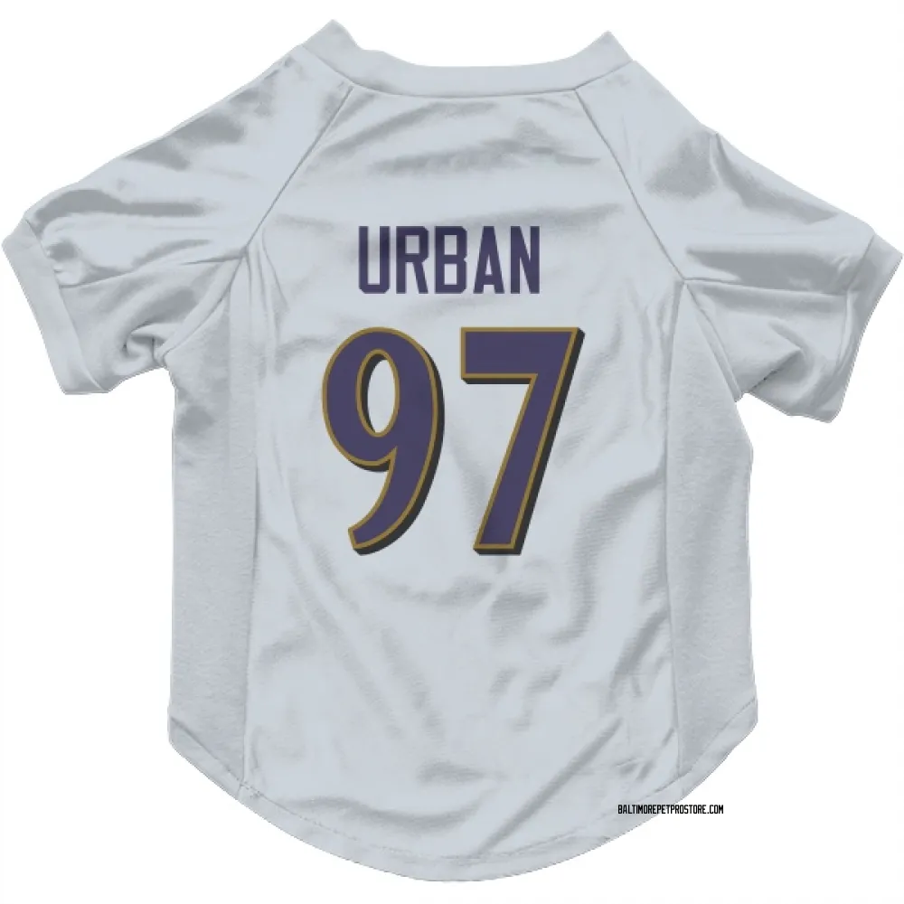 Baltimore Ravens Brent Urban White Pet Jersey for Dog & Cat