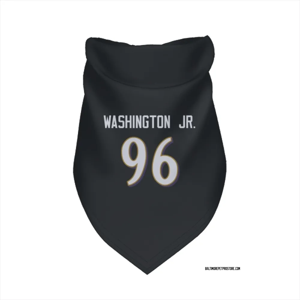 Baltimore Ravens Broderick Washington Jr. Black Pet Bandana for Dog & Cat