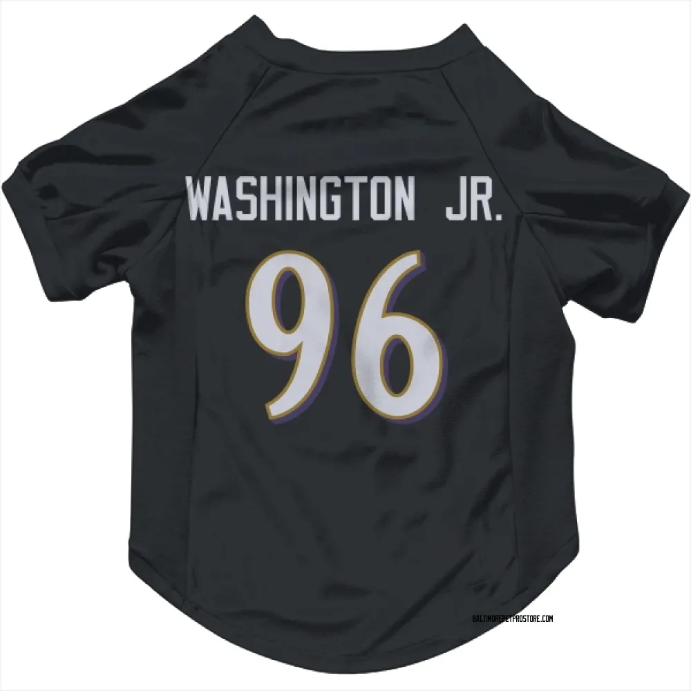 Baltimore Ravens Broderick Washington Jr. Black Pet Jersey for Dog & Cat