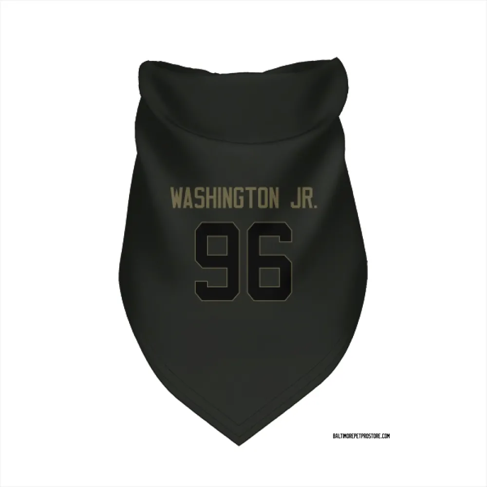 Baltimore Ravens Broderick Washington Jr. Black Service Pet Bandana for Dog & Cat