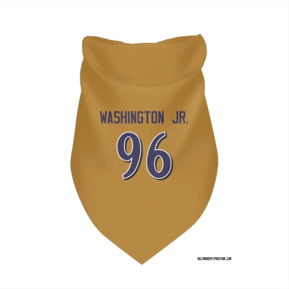 Baltimore Ravens Broderick Washington Jr. Gold Pet Bandana for Dog & Cat