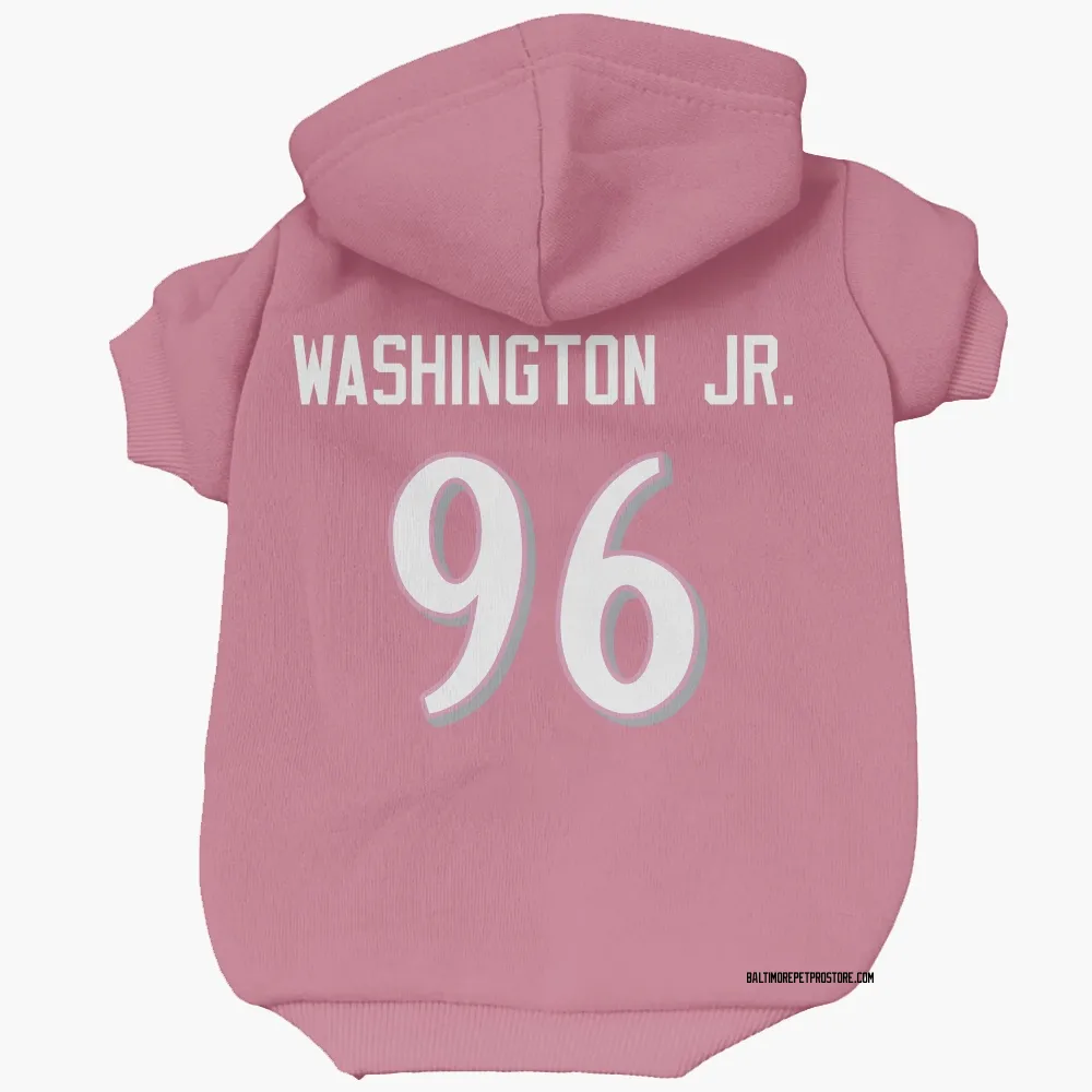 Baltimore Ravens Broderick Washington Jr. Pink Pet Hoodie for Dog & Cat