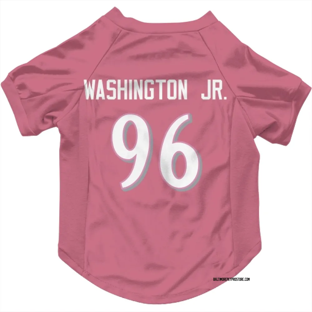 Baltimore Ravens Broderick Washington Jr. Pink Pet Jersey for Dog & Cat