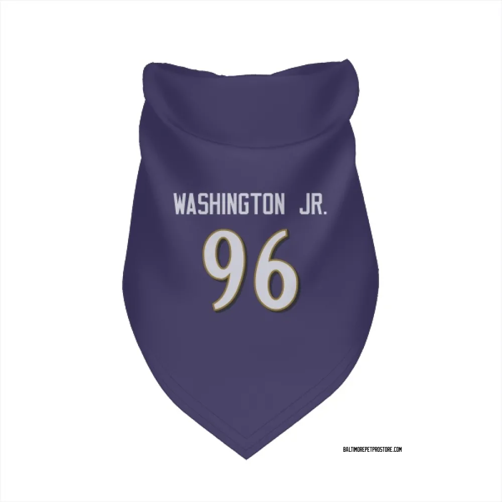 Baltimore Ravens Broderick Washington Jr. Purple Pet Bandana for Dog & Cat