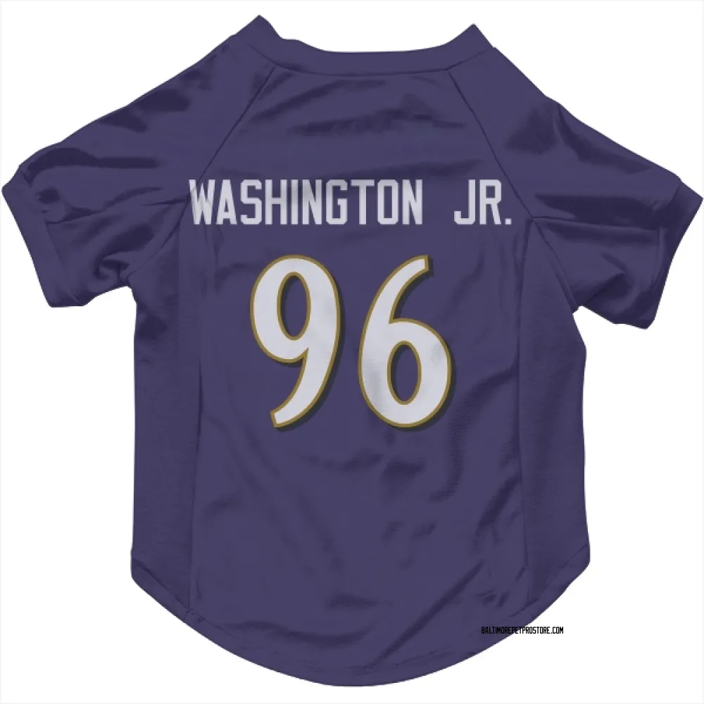 Baltimore Ravens Broderick Washington Jr. Purple Pet Jersey for Dog & Cat