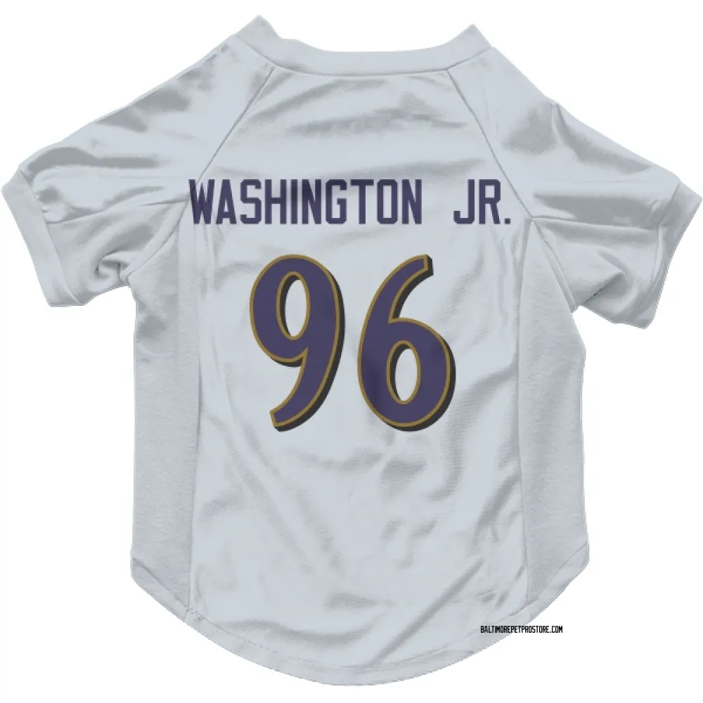 Baltimore Ravens Broderick Washington Jr. White Pet Jersey for Dog & Cat