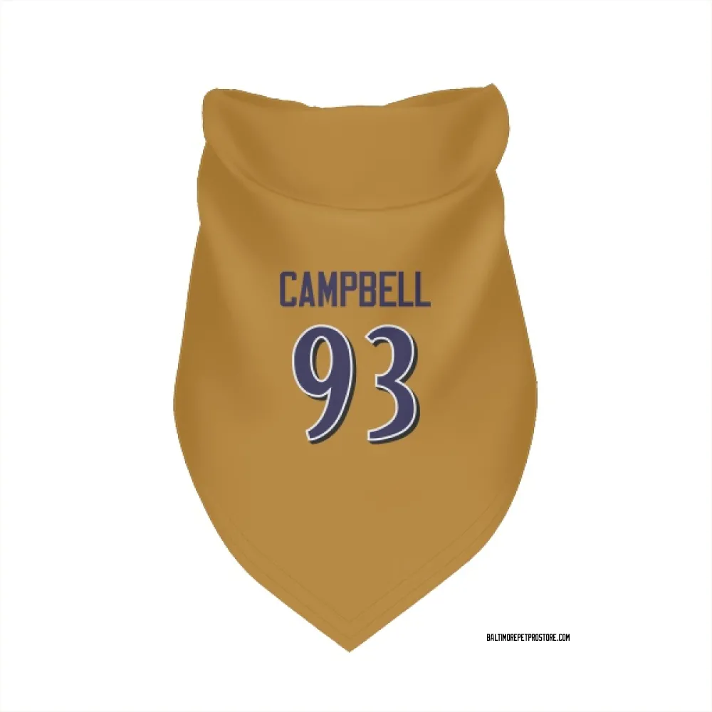 Baltimore Ravens Calais Campbell Gold Pet Bandana for Dog & Cat