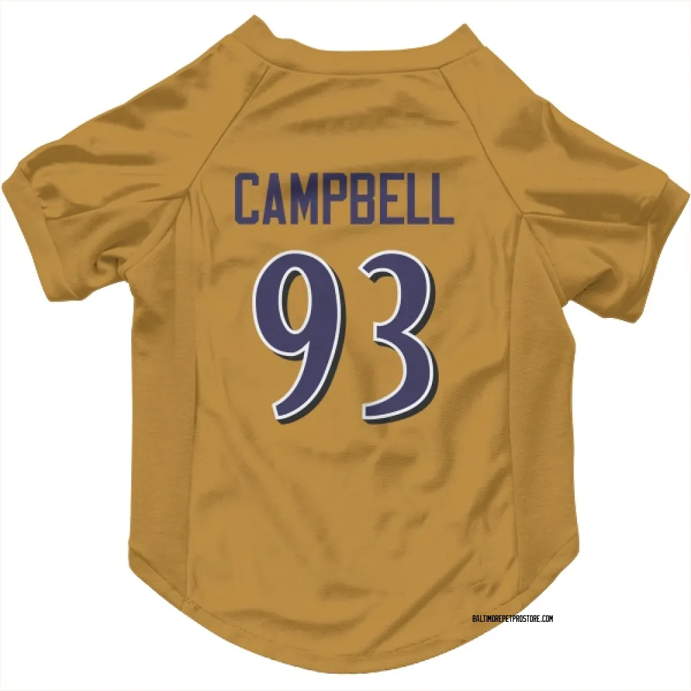 Baltimore Ravens Calais Campbell Gold Pet Jersey for Dog & Cat