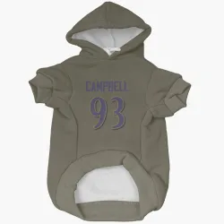 Baltimore Ravens Calais Campbell Olive Pet Hoodie for Dog & Cat