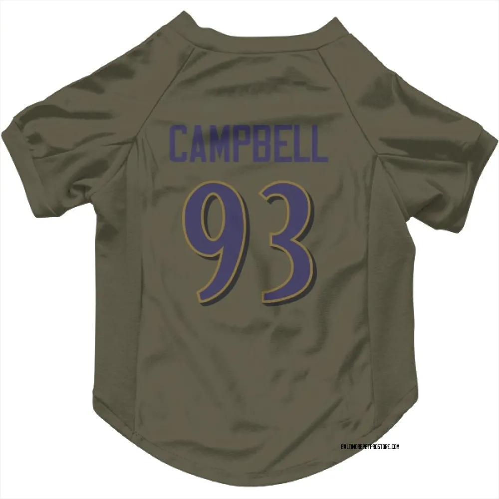 Baltimore Ravens Calais Campbell Olive Pet Jersey for Dog & Cat