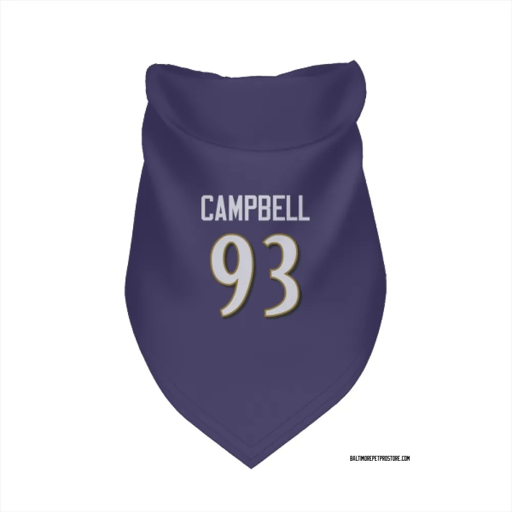 Baltimore Ravens Calais Campbell Purple Pet Bandana for Dog & Cat