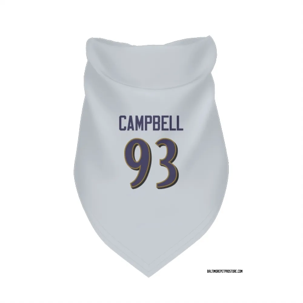 Baltimore Ravens Calais Campbell White Pet Bandana for Dog & Cat