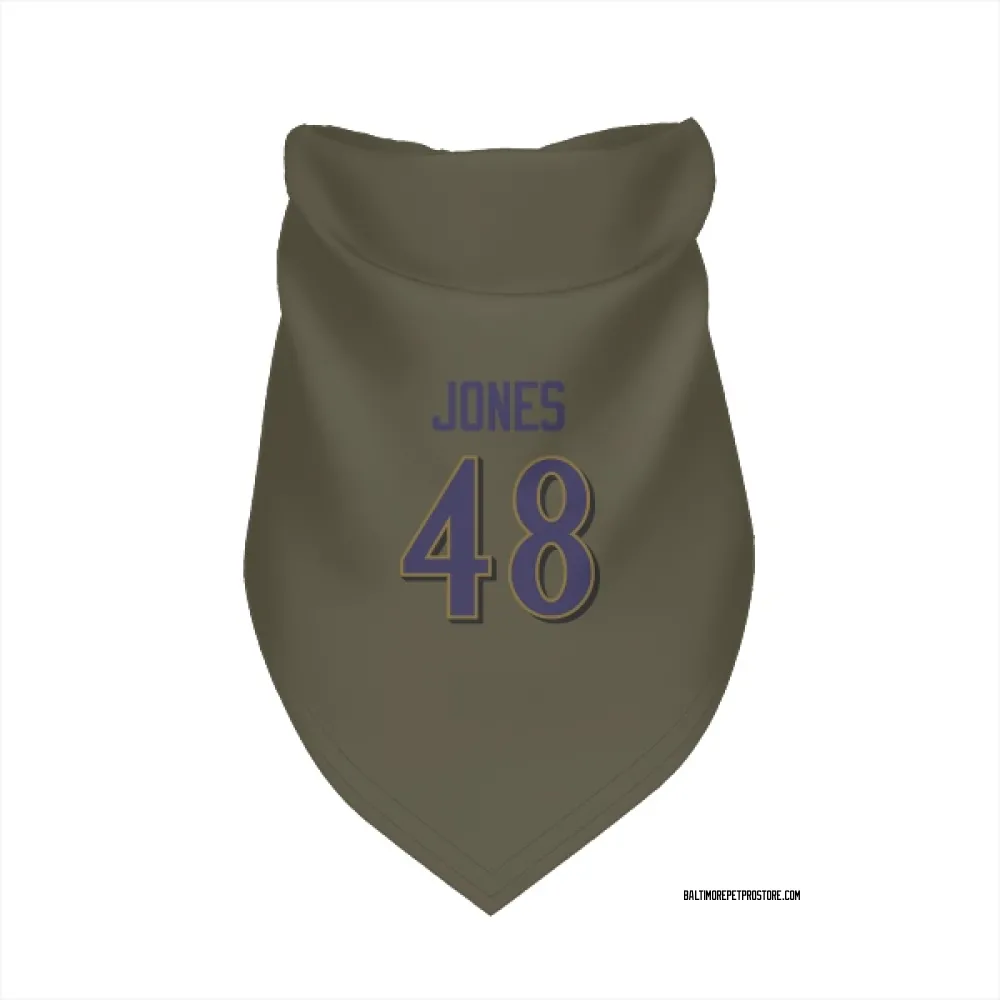 Baltimore Ravens Carl Jones Olive Pet Bandana for Dog & Cat