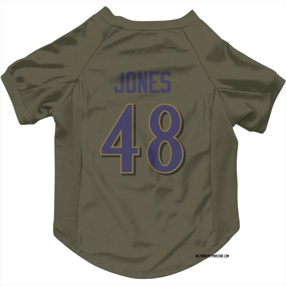 Baltimore Ravens Carl Jones Olive Pet Jersey for Dog & Cat