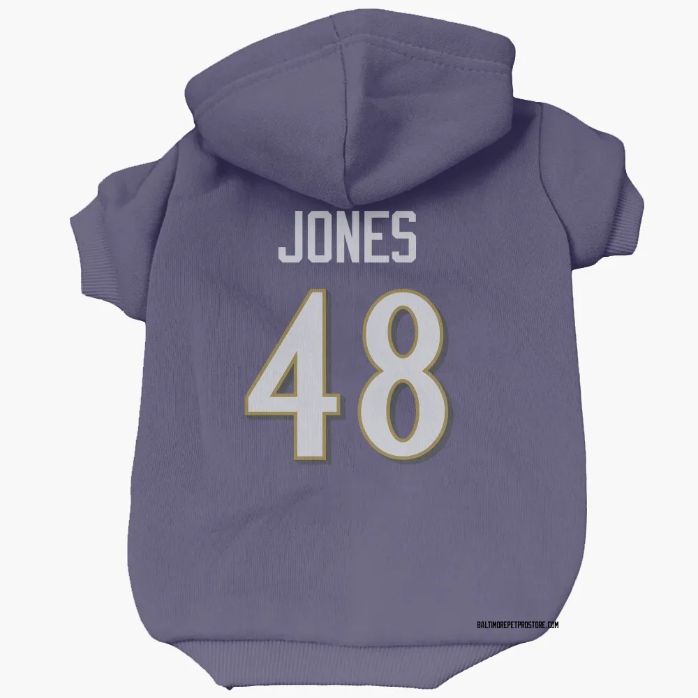 Baltimore Ravens Carl Jones Purple Pet Hoodie for Dog & Cat
