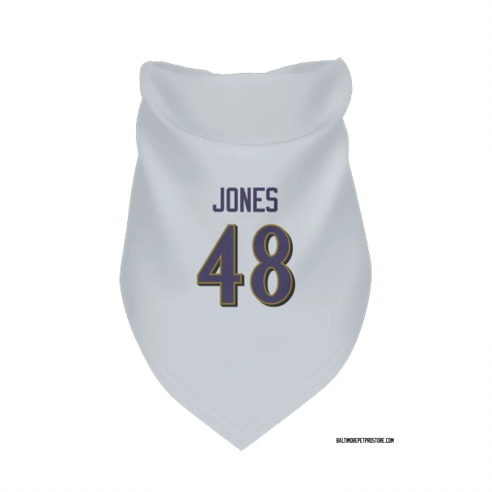 Baltimore Ravens Carl Jones White Pet Bandana for Dog & Cat