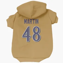 Baltimore Ravens Chandler Martin Gold Pet Hoodie for Dog & Cat
