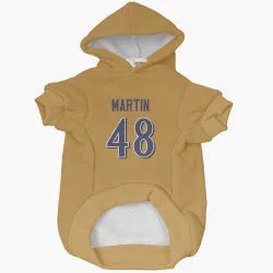Baltimore Ravens Chandler Martin Gold Pet Hoodie for Dog & Cat