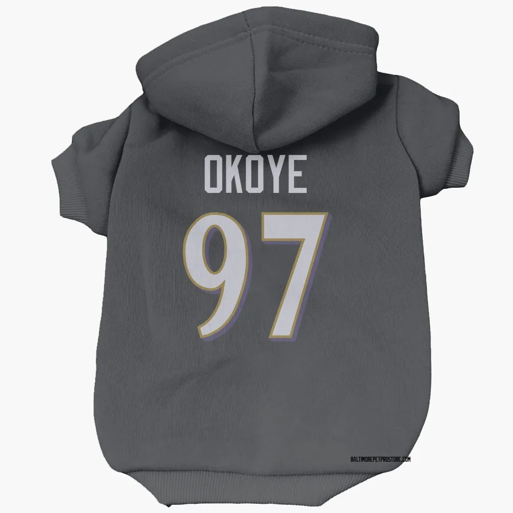 Baltimore Ravens CJ Okoye Black Pet Hoodie for Dog & Cat